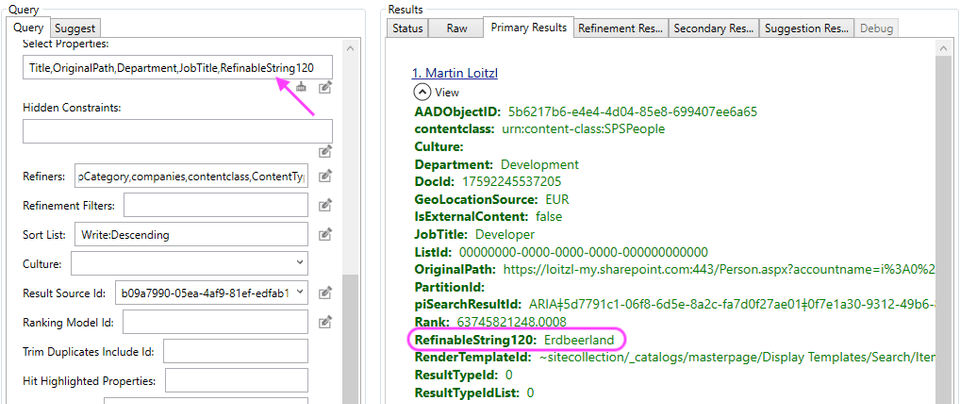 SearchQueryTool: SearchResult